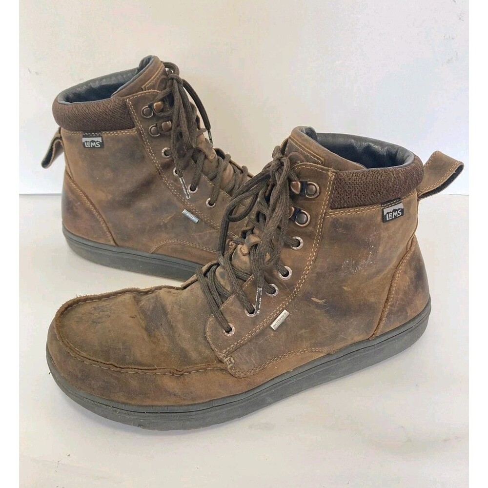 Lems Boots Mens Size 14 Boulder Boot Grip Waterproof  Dakota Leather Hiking